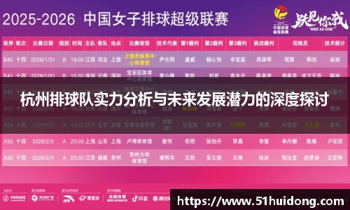 杭州排球队实力分析与未来发展潜力的深度探讨